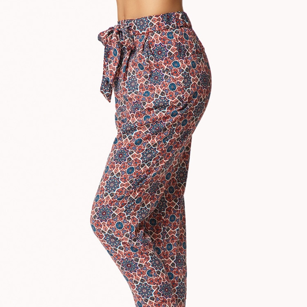 Women's Pink Batik Print Harem Pants size medium
